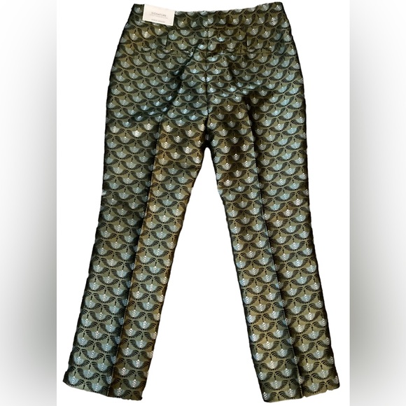 Ann Taylor Green pattern Signature ankle pants NWT - Picture 5 of 8